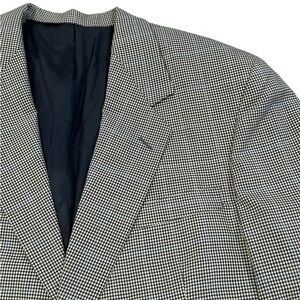 Zino Classic Black Blue White Plaid Checkered Men's Blazer 42S